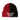 GALLERY DEPT. TOPANGA COLOUR BLOCK BEANIE ‘RED BLACK’